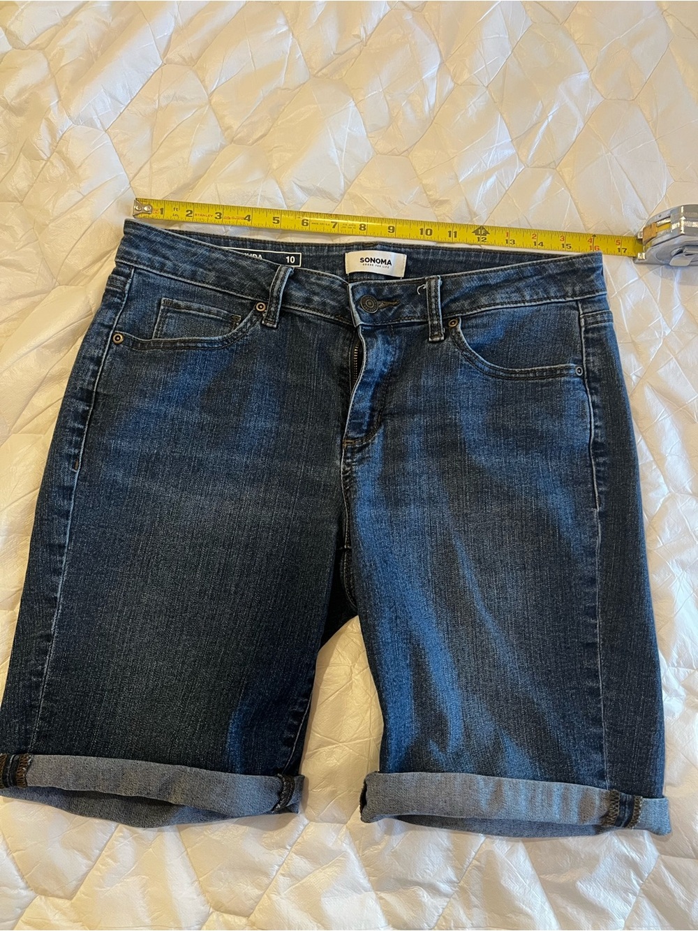 Sonoma Dark Wash Denim Bermuda Shorts 10